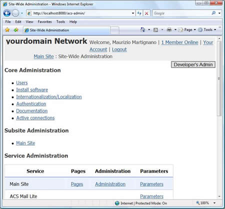 OpenACS Web Interface