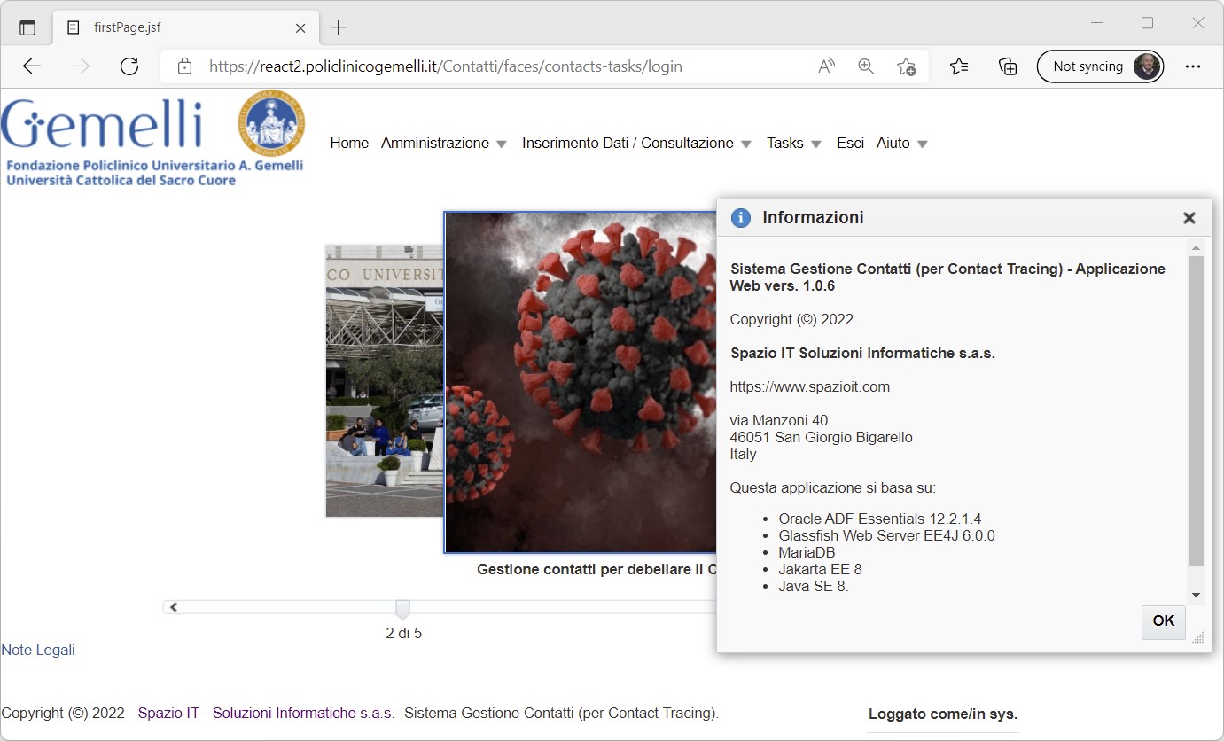 Fondazione Policlinico Universitario Agostino Gemelli ADF Web Application