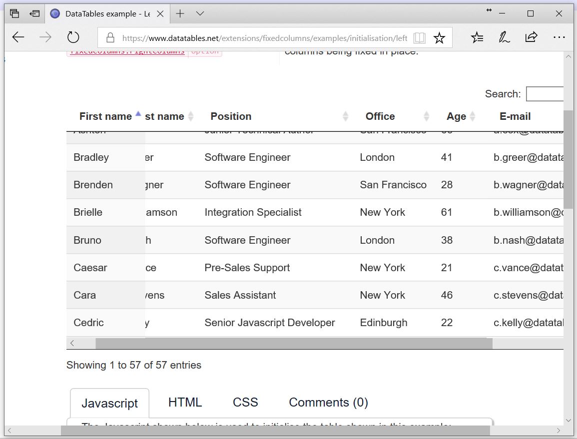 DataTables jQuery Plug-in